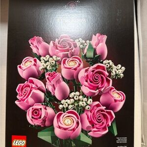 LEGO Pink Floral Bouquet with Green Leaves